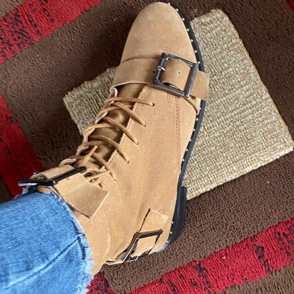 ASOS Arabelle lace-up buckle suede boots Size 5.5 - Picture 14 of 17